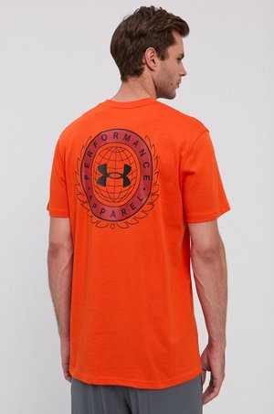 Under Armour T-shirt 1366471 męski kolor pomarańczowy z nadrukiem