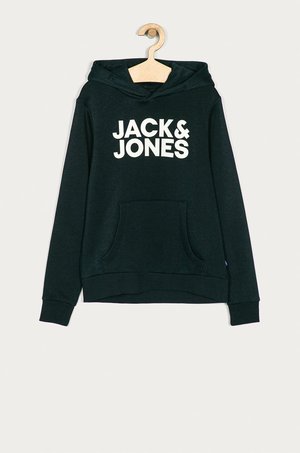 Jack & Jones bluza dziecięca kolor granatowy z kapturem z nadrukiem