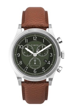 Timex zegarek TW2U90700 Waterbury Traditional Chronograph męski kolor srebrny