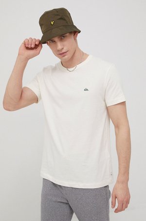 Quiksilver T-shirt bawełniany kolor kremowy gładki