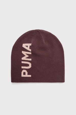 Puma czapka kolor fioletowy z cienkiej dzianiny